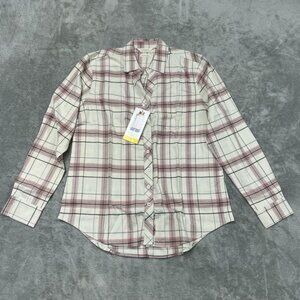 Weatherproof Vintage Womens Plaid Button-Up Shirt Comfort Stretch S d0487